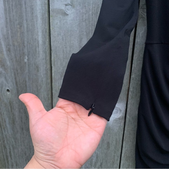 CINQ A SEPT Alina Dress Womens Sz 6 Black Ruched Bodycon Turtleneck Ruched - Picture 4 of 12